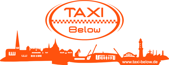 Taxi, Bus und Mietwagenunternehmen Below Logo